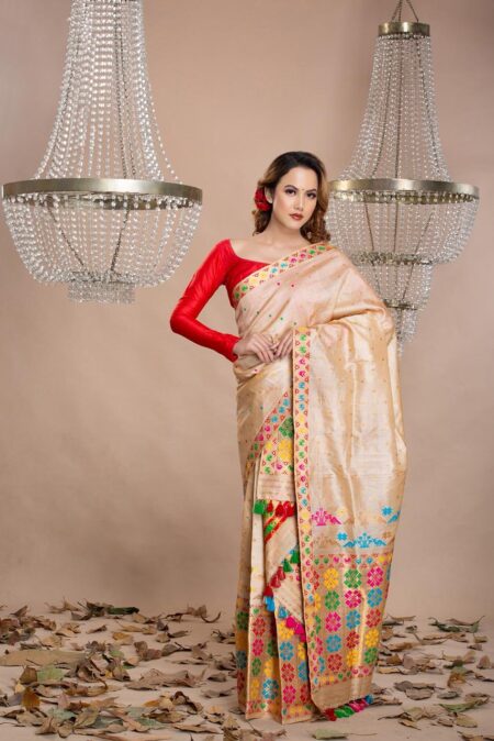 Tussar Mekhela Sador With Blouse Piece