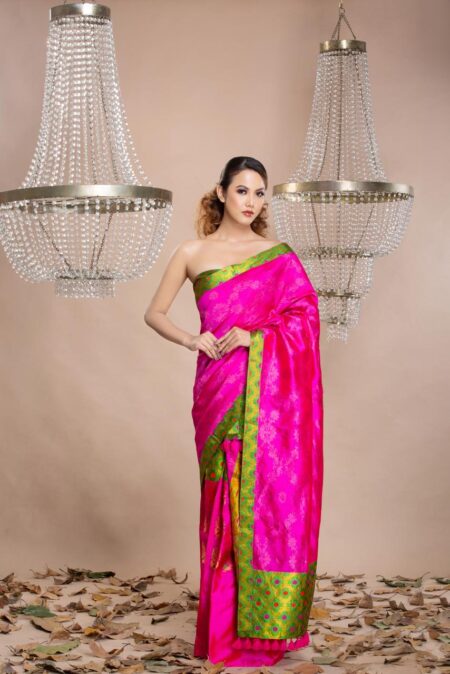 Mulberry Silk Mekhela Sador With Blouse Piece