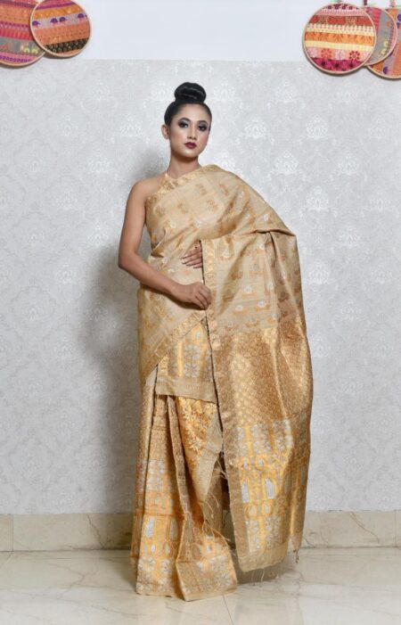 Muga Sardor Mekhela With Blouse Piece