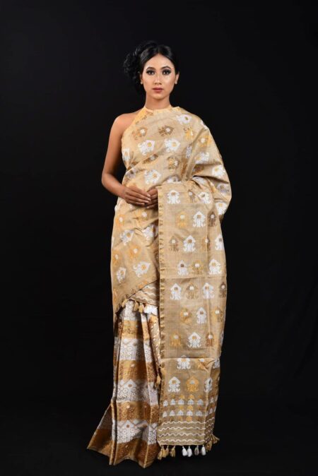 Muga Sardor Mekhela With Blouse Piece