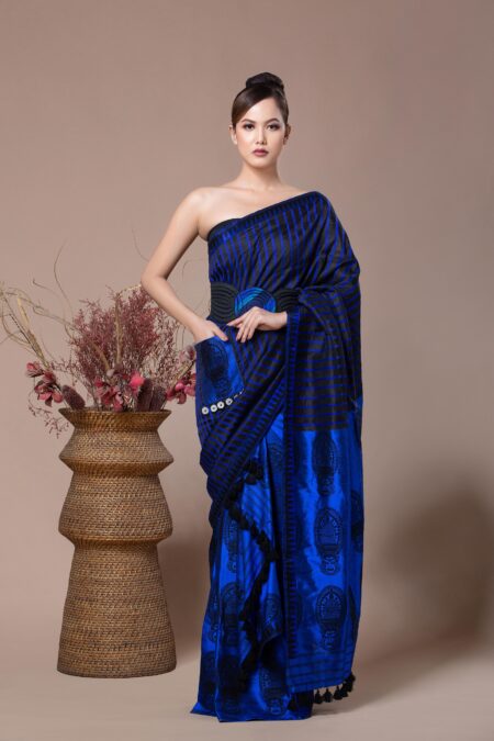 Mulberry Silk Mekhela Sador With Blouse Piece