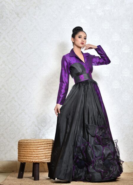 Assamese Ka and  Petal Designed Designer Dress