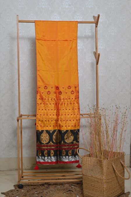 Orange Beautiful Embroidered Designer Stole