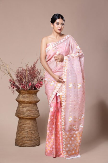 Mulberry Silk Mekhela Sador With Blouse Piece