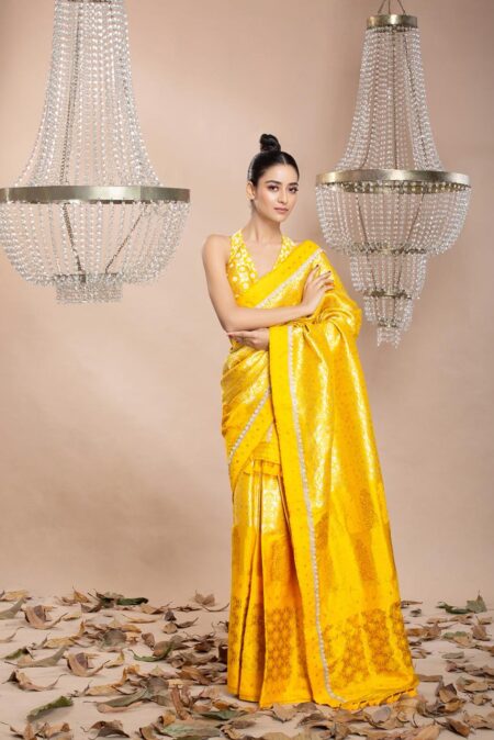 Mulberry Silk Mekhela Sador With Blouse Piece