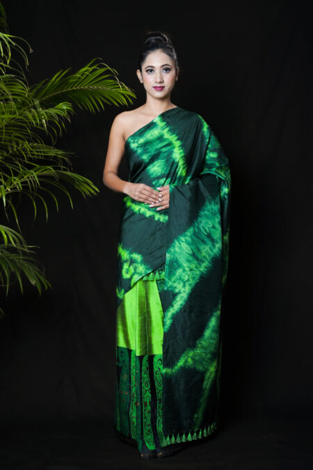 Mulberry silk mekhela chadar with Blouse piece