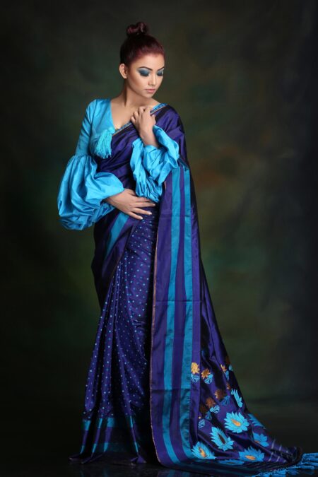 Mulberry silk saree with Blouse piece