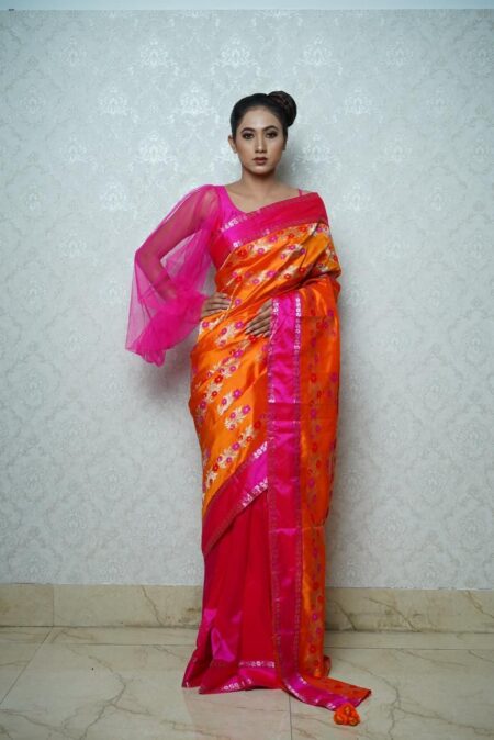Mulberry silk saree with Blouse piece