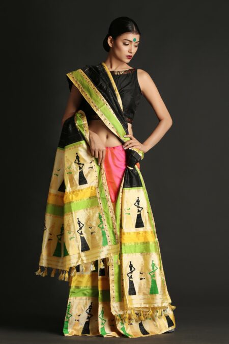 Mulberry silk Mekhela Sador with Blouse piece