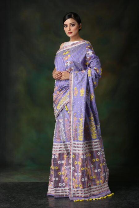 Mulberry silk Mekhela Sador with Blouse piece