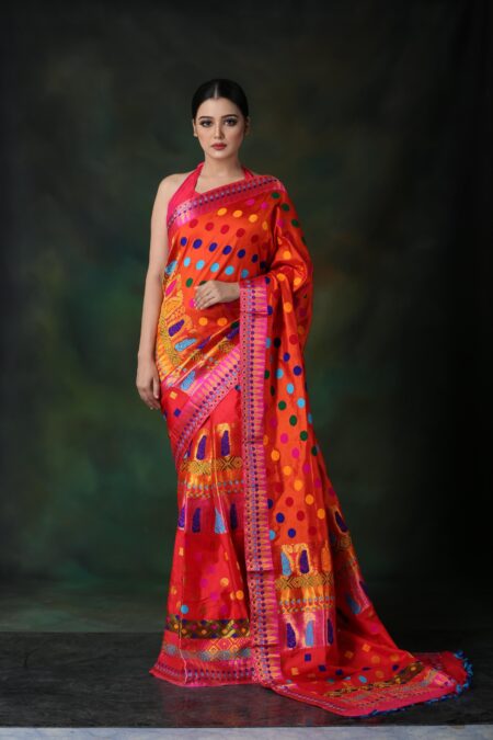 Mulberry silk Mekhela Sador with Blouse piece