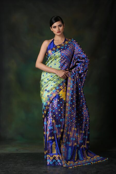 Mulberry silk Mekhela Sador with Blouse piece