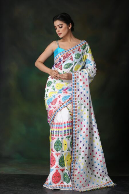 Mulberry silk Mekhela Sador with Blouse piece