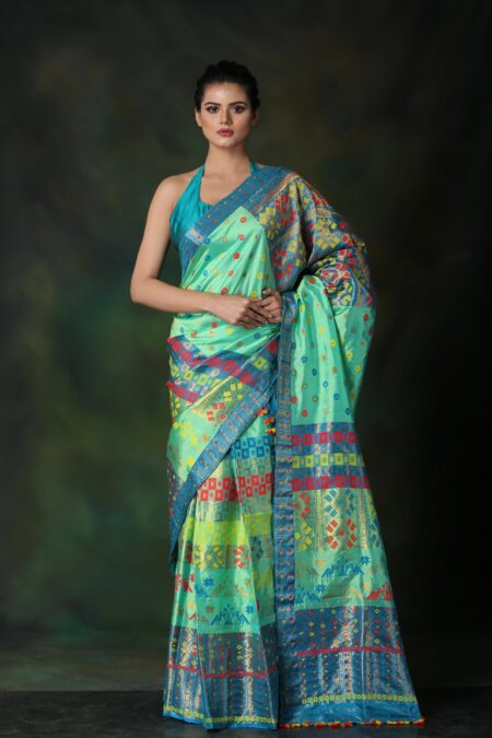 Mulberry silk Mekhela Sador with Blouse piece