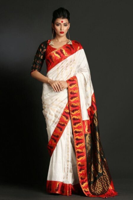 Mulberry silk saree with Blouse piece
