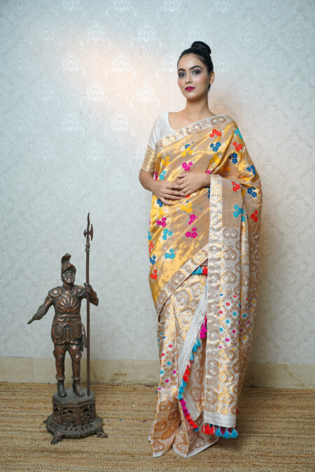 mulberry silk mekhela chadar with Blouse piece