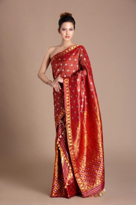 Mulberry silk Mekhela Chadar with Blouse piece