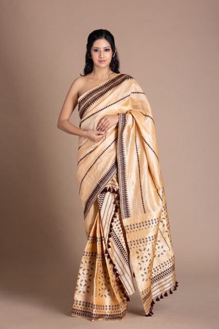 Tussar silk Mekhela Chadar with Blouse piece